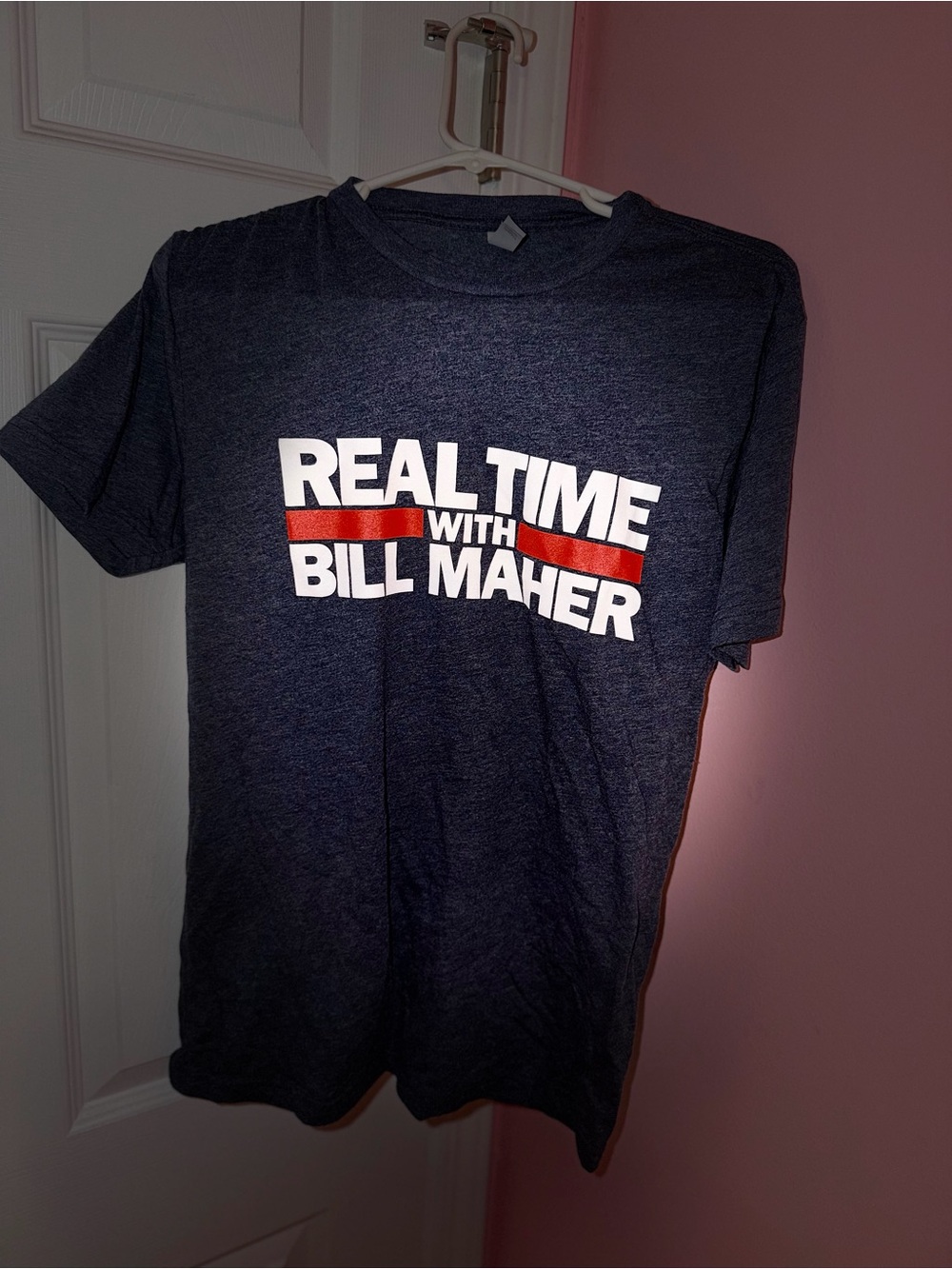 Real Time with Bill Maher Men's Navy Graphic Tee
